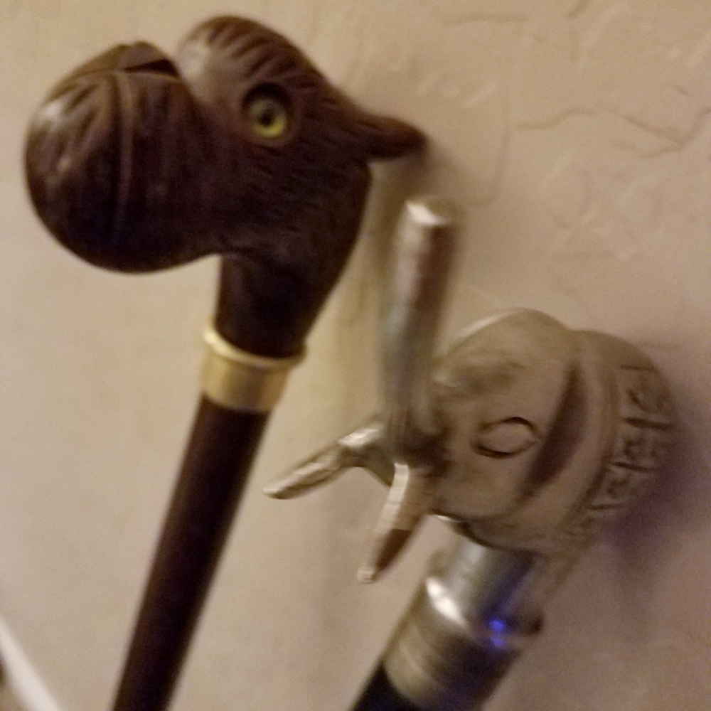 Elephant walking cane